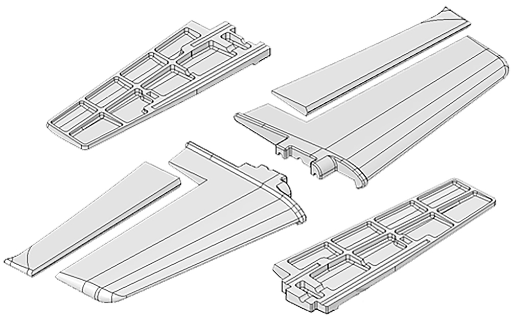 Tragflächen u.Tragflächenabdeckungen AcroMaster | Multiplex | # 224202