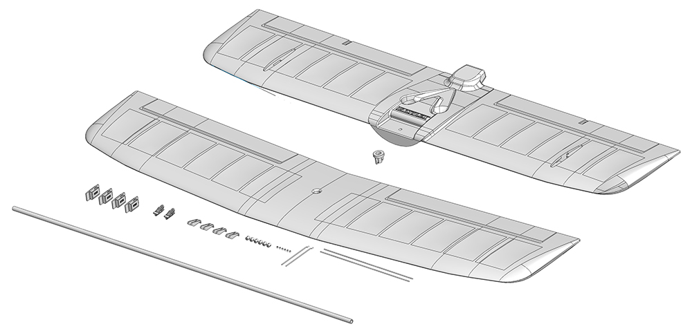 Tragfläche oben u. unten (Ersatz) RockStar | Multiplex | # 224408