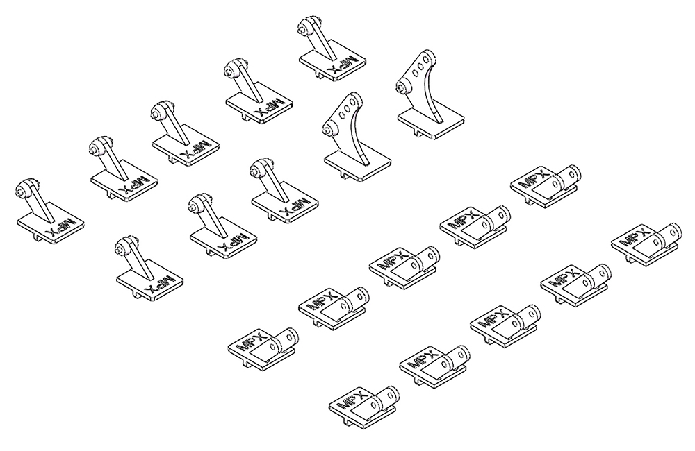 Offset-Scharniersatz FunCub XL/FUNCUB NG | Multiplex | # 224441
