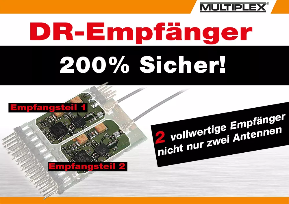 Multiplex Empfänger RX-7-DR compact M-LINK 2,4 GHz, | # 55819