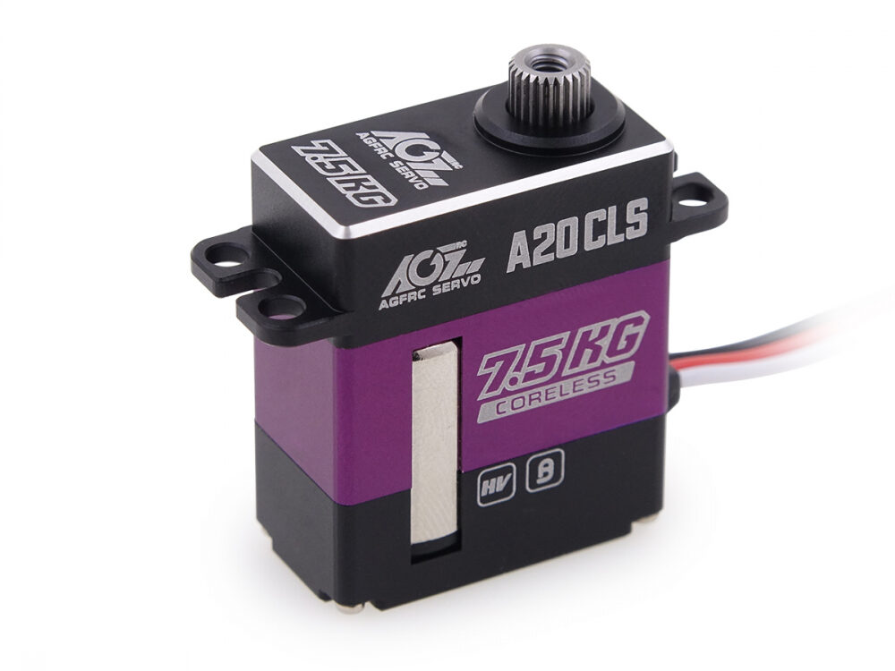 AGF-RC Servo A20CLS – Kraftvolles 12mm Mini Servo, HV-fähig, 7,5kg Stellkraft, Metallgetriebe für RC Autos, Flugzeuge & Helikopter | # A20CLS