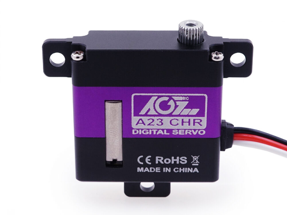 AGF-RC Servo A23CHR 10mm Flächenservo - HV-fähig, 7kg Stellkraft, Titan-Getriebe für RC Flugzeuge