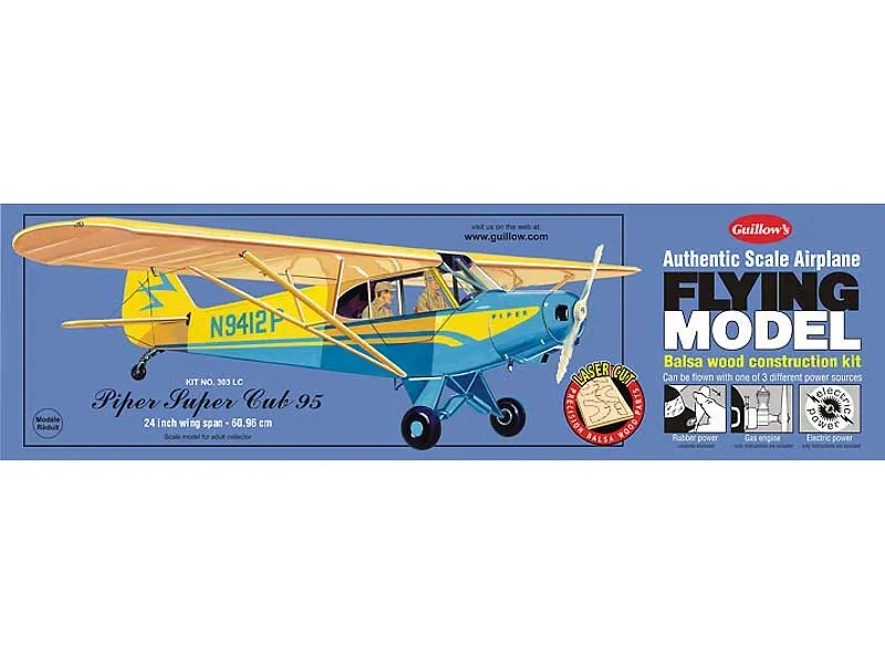 Piper Super Cub 95 Sportflugzeug Balsabausatz | # gu303