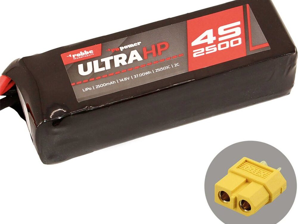 Robbe Modellsport RO-POWER ULTRA HP 2500MAH 14,8 VOLT 4S 25(50)C LIPO AKKU | # 7340