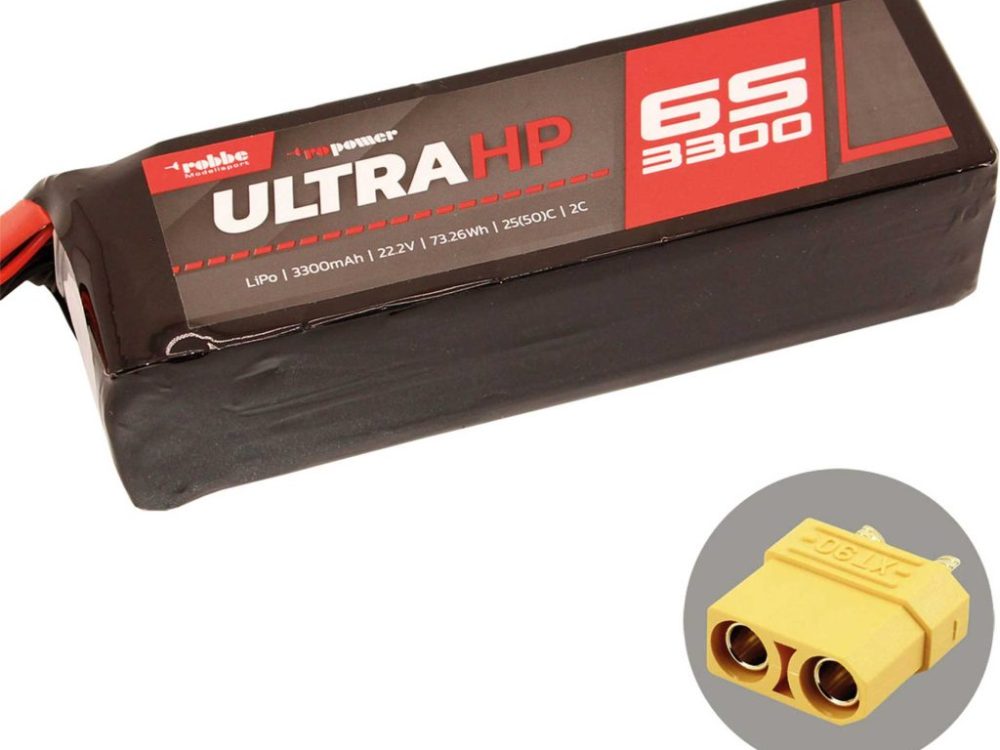 Robbe Modellsport RO-POWER ULTRA HP 3300MAH 22,2 VOLT 6S 25(50)C LIPO AKKU | # 7343