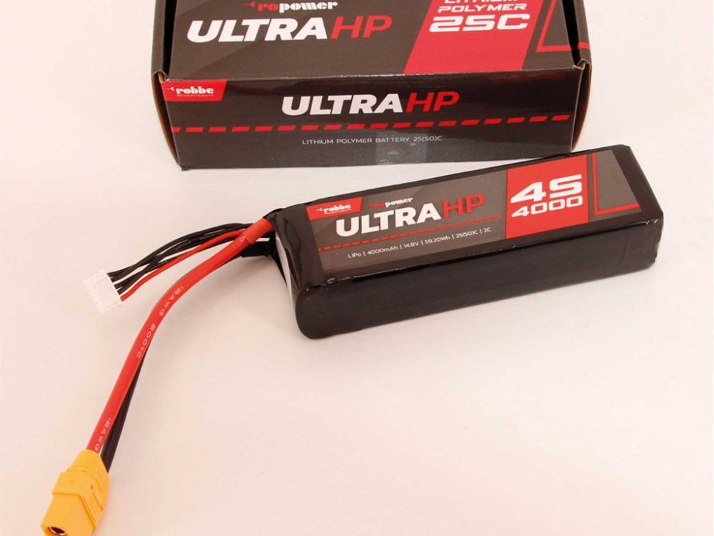 Robbe Modellsport RO-POWER ULTRA HP 4000MAH 14,8 VOLT 4S 25(50)C LIPO AKKU | # 7345