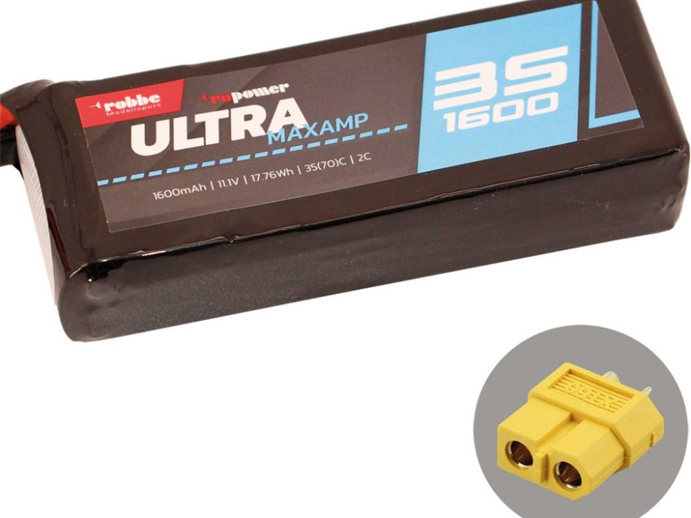 Robbe Modellsport RO-POWER ULTRA MAXAMP 1600MAH 11,1 VOLT 3S 35(70)C LIPO AKKU | # 7358