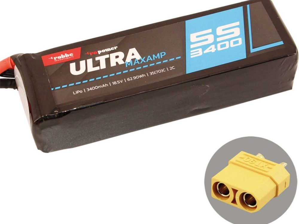 Robbe Modellsport RO-POWER ULTRA MAXAMP 3400MAH 18,5 VOLT 5S 35(70)C LIPO AKKU | # 7378