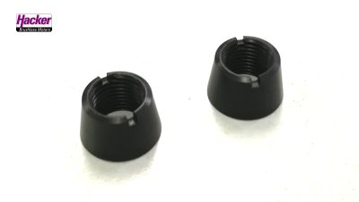 Ziermutter schwarz für DC-14/16 Frontpanel (2 Stück) | # 80001907
