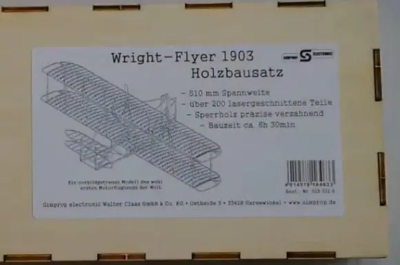 Holzbausatz Wright-Flyer 1903 #0253286