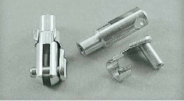 Alu-Gabelkopf M4 m. Federklappbolzen ø 4 mm, Schlitzbreite 2,5 mm | # 1037110