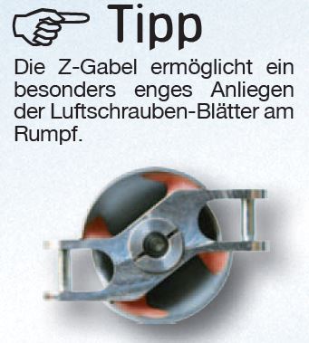 Aluspinner-Turbo Z Gabel – für Elektro-Antriebe – 30 x 8 x 3 Ø | # 1065254
