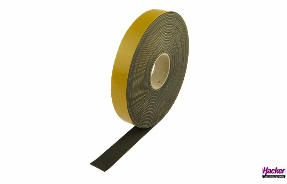 Antirutsch-Moosgummistreifen 25 x 2 mm – 10 Meter-Rolle | #A86099