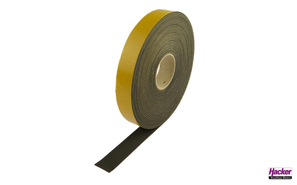 Antirutsch-Moosgummistreifen 25 x 2 mm - 10 Meter-Rolle | #A86099