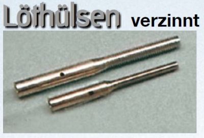 Löthülsen verzinnt – Bohrung ø 2,2mm | Gewinde M 2,5 | 10 Stück | # 1037200