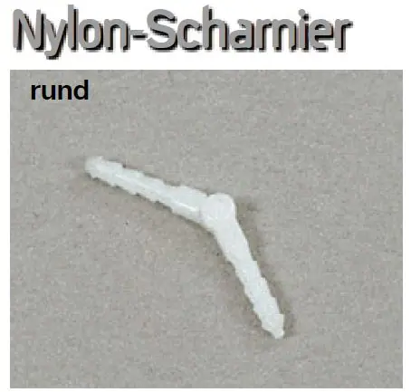 Nylon Scharnier Durchmesser ø3mm | Länge 50mm 10 Stück | # 1013203