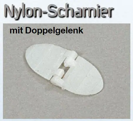 Nylon Scharnier mit Doppelgelenkanschlag 10 Stück | # 1013165