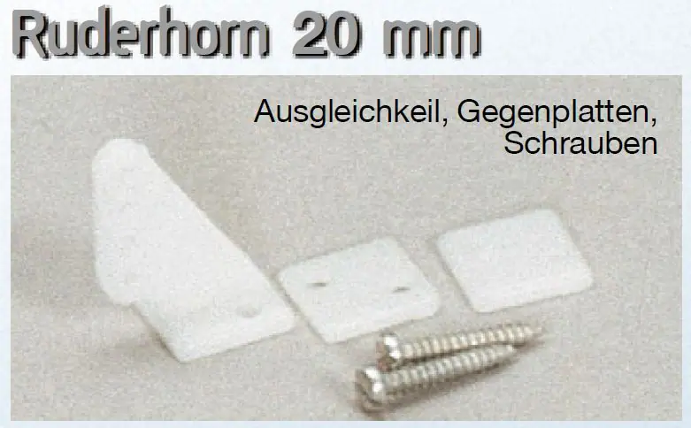 RUDERHORN 20 mm Ausgleichkeil - Gegenplatten - Schrauben 2 Stück | # 1013220