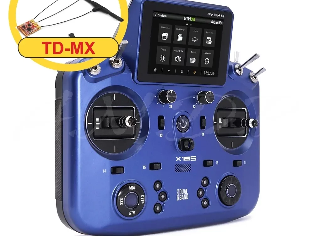 TANDEM X18S EU/LBT FrSky Senderset Blau 2,4Ghz Akku, EVA-Bag + TD-MX | #  2208.020SET2