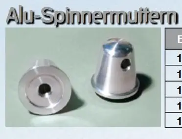 Alu-Spinnermutter Ø 20mm | M6 Außen-Ø 20 mm | 8.3 g  | # 1024507