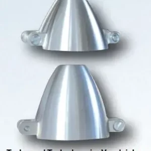 Aluspinner-Turbo long Ø 40 mm, Länge 36,5 mm Blattwurzelbr. 8 mm, f. Motorwelle Ø 3,17 mm, 22 g | # 1065408