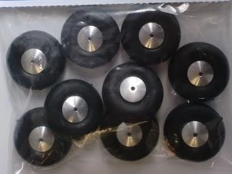 Lufträder mit Alufelge | weich | 10 Stück | Außen-Ø 19 mm Achs-Ø 2 mm | Reifenbreite 6 mm | Felgenbreite 7 mm | 3 g | # 1001027