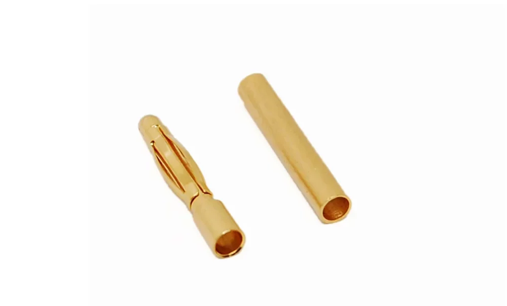 5 Paar 2mm Goldkontaktstecker | # GC2