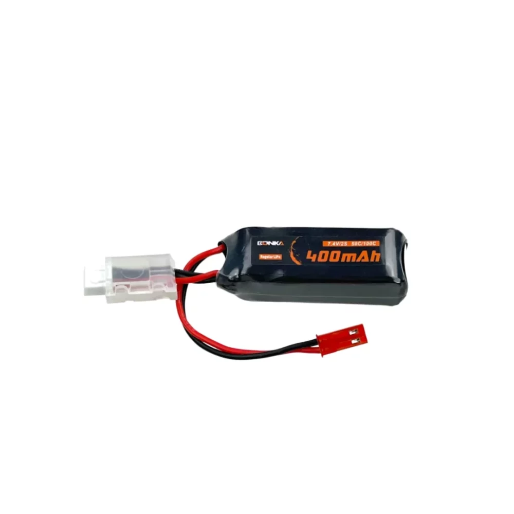 Bonka Lipo Akku 400mAh 7,4V 2S 50C JST-Rot OMP M1 | # BQ50-0400-2JST