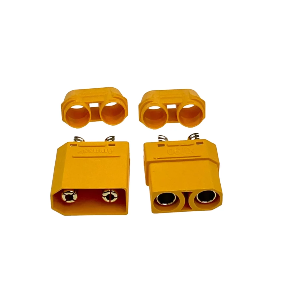 XT90 - Amass Stecker/Buchse mit Endkappe (1 Paar) | # AM-XT90H-M