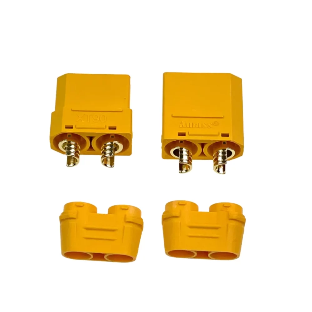XT90 - Amass Stecker/Buchse mit Endkappe (1 Paar) | # AM-XT90H-M