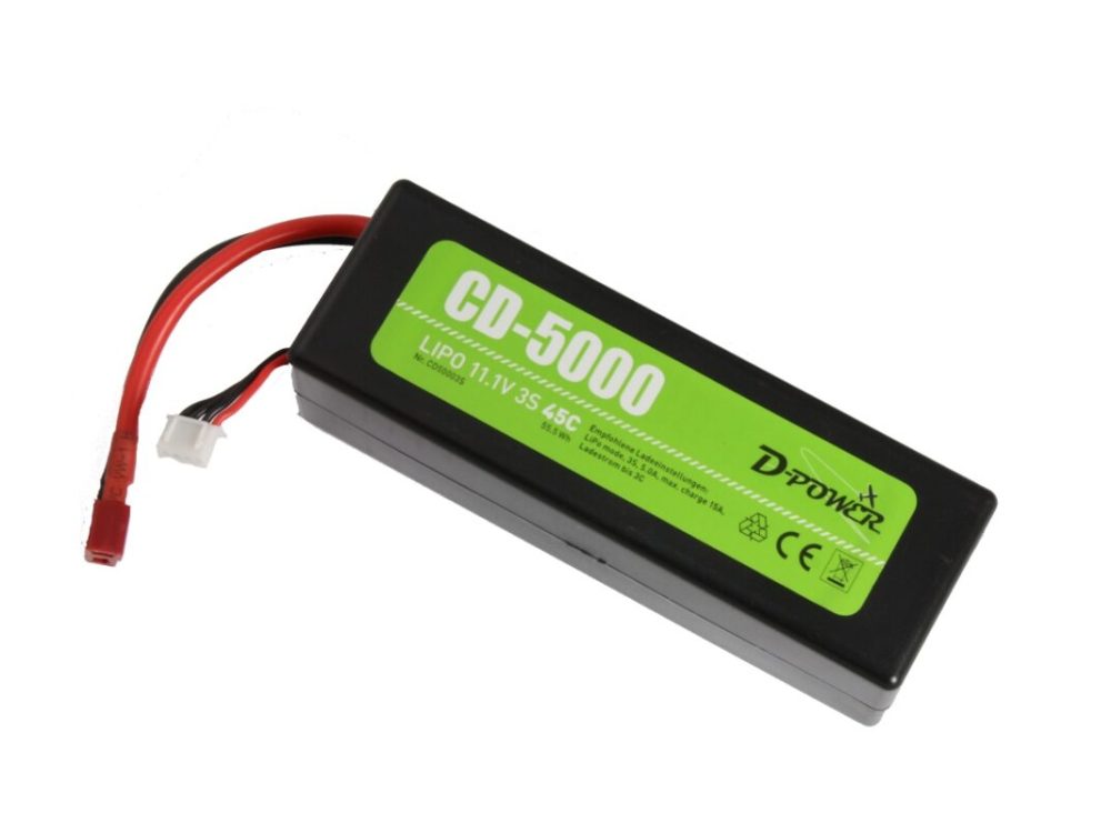 D-Power CD-5000/3S Lipo 11.1V 3S 45C mit T-Stecker | # CD50003S