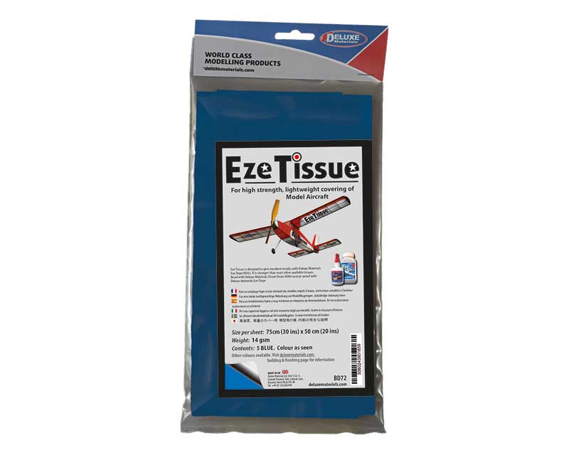 EZE Tissue Bespannpapier blau (5 Bogen) | # 44145