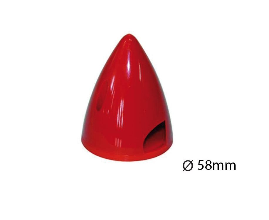 Kunststoff-Spinner Ø 58 mm rot | # 25158R