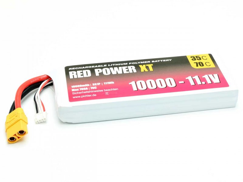 RED POWER LiPo Akku RED POWER XT 10000 – 11,1V | # 15450