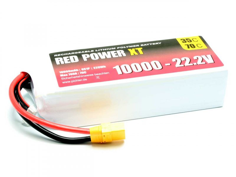 RED POWER LiPo Akku RED POWER XT 10000 – 22,2V | # 15453