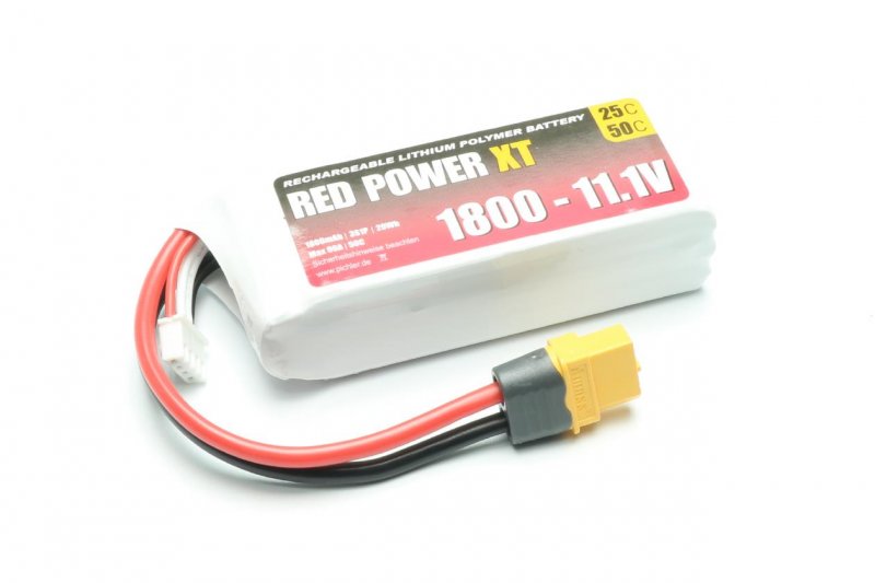 RED POWER LiPo Akku RED POWER XT 1800 – 11,1V | # 15417