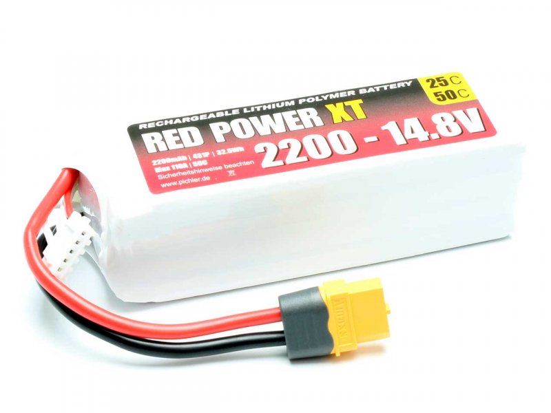 RED POWER LiPo Akku RED POWER XT 2200 – 14,8V | # 15420