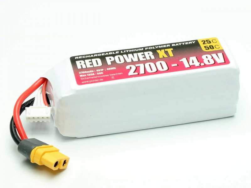RED POWER LiPo Akku RED POWER XT 2700 – 14,8V | # 15423