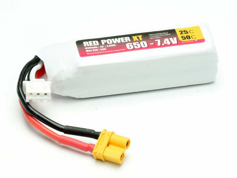 RED POWER LiPo Akku RED POWER XT 650 – 7,4V | # 15404