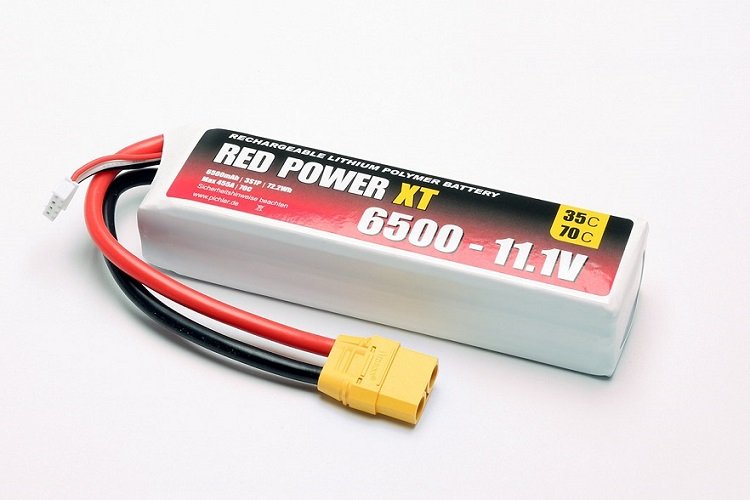 RED POWER LiPo Akku RED POWER XT 6500 – 11,1V | # 15443