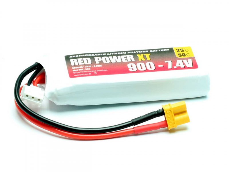 RED POWER LiPo Akku RED POWER XT 900 – 7,4V | # 15408