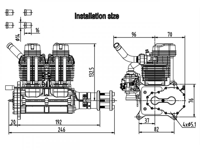 NGH Engines Benzinmotor NGH GF 60 i | # C6190
