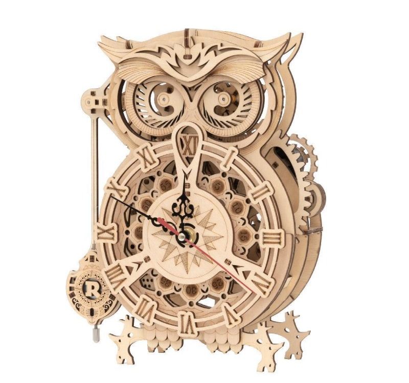 Robotime Eulen Uhr (Lasercut Holzbausatz) | # 15056