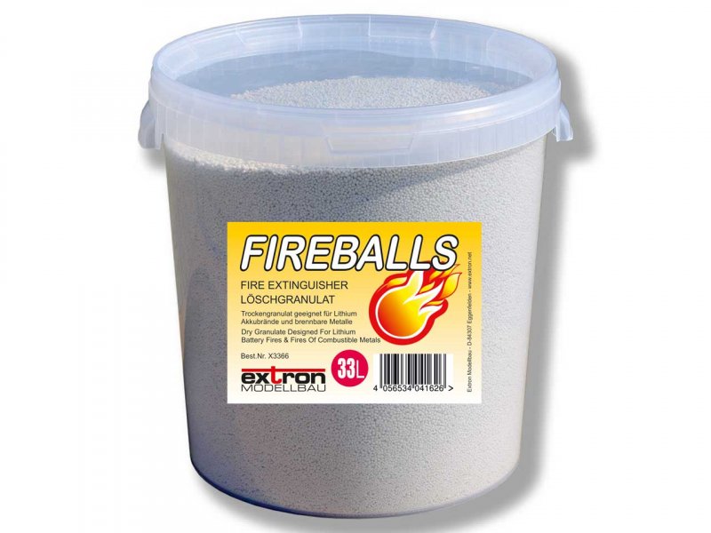Extron FIREBALLS Brandschutz Feuerlöschgranulat für Lithium Akkus / 33 Liter | # X3366