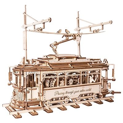 Robotime Klassische Straßenbahn (Lasercut Holzbausatz) | # 18200