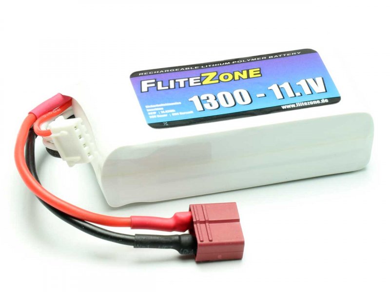 FliteZone LiPo Akku FliteZone 1300 – 11,1V + T Stecker | # C5336