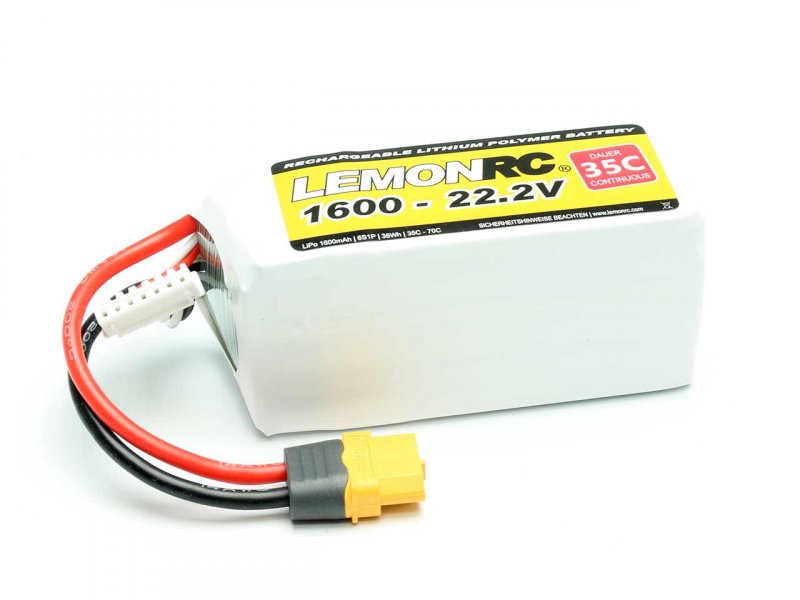 LEMONRC LiPo Akku LEMONRC 1600 – 22.2V (35C) | # 15746