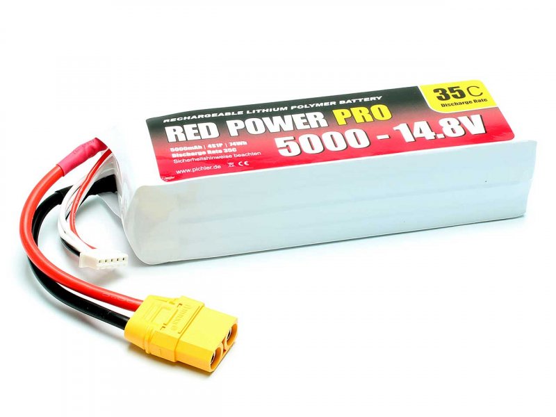 RED POWER LiPo Akku RED POWER PRO 5000 – 14,8V | # 19125