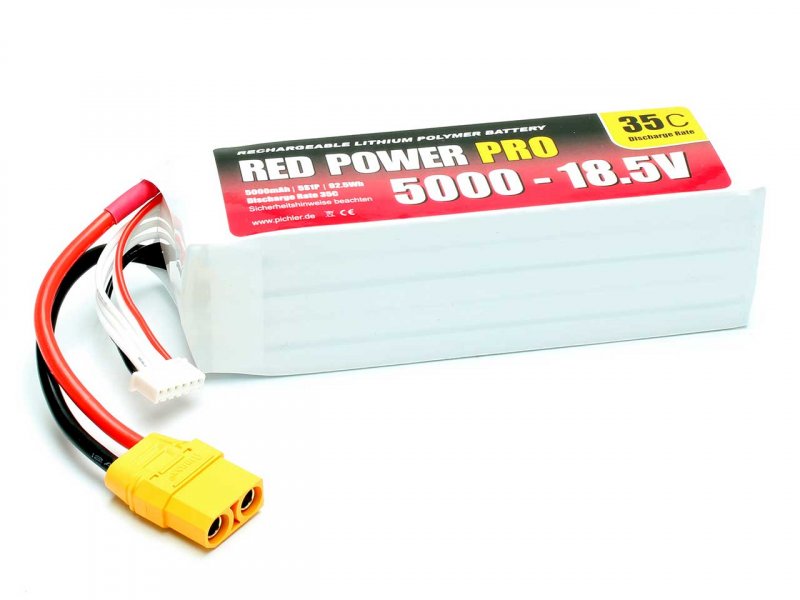 RED POWER LiPo Akku RED POWER PRO 5000 – 18,5V | # 19126