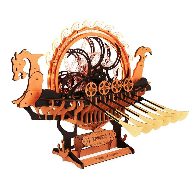 Robotime Viking Dragon Ship (Lasercut Holzbausatz) | # 18206